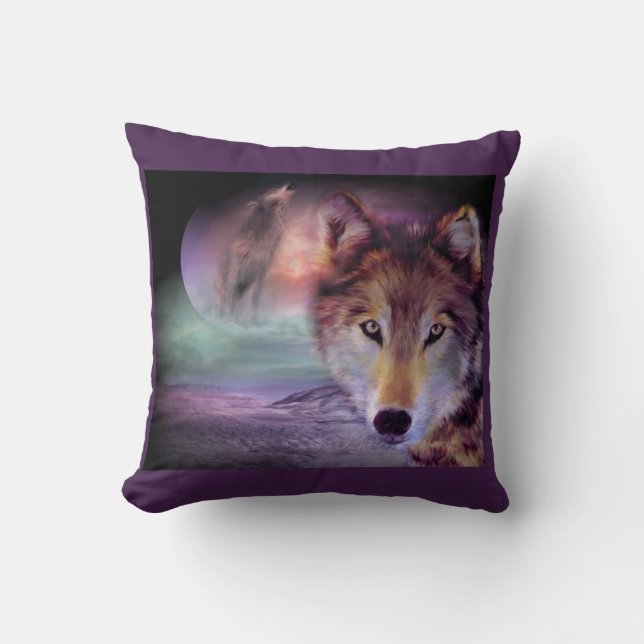 Almofada Lobo roxo (Frente)