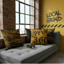 "Local Grind" Arte de Rua Dustr Preto e Amarelo