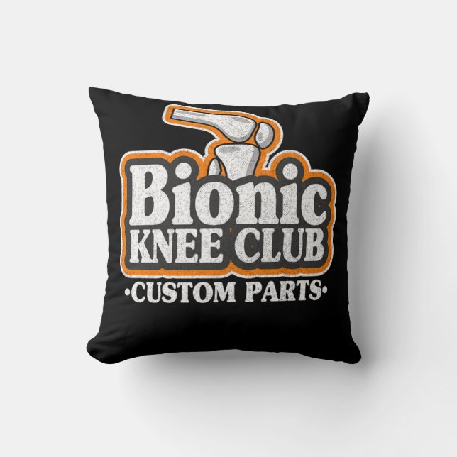 Almofada Logotipo Bionic Knee Club Knee Replacement Surgery (Frente)