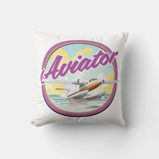 Almofada logotipo de avião anfíbio Aviator (Frente)