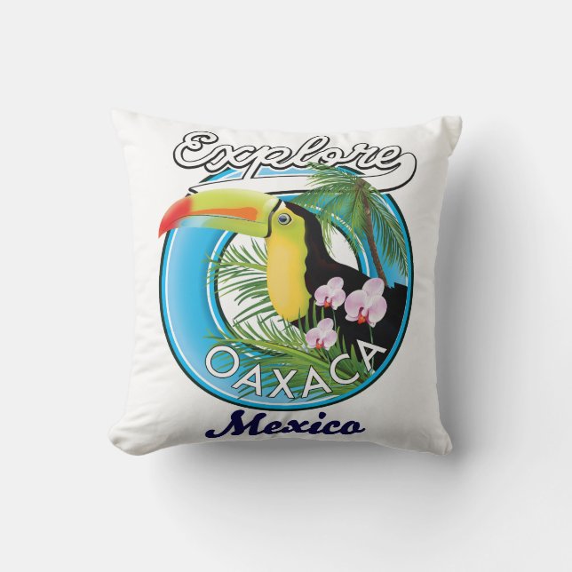 Almofada logotipo de viagem Oaxaca México (Frente)