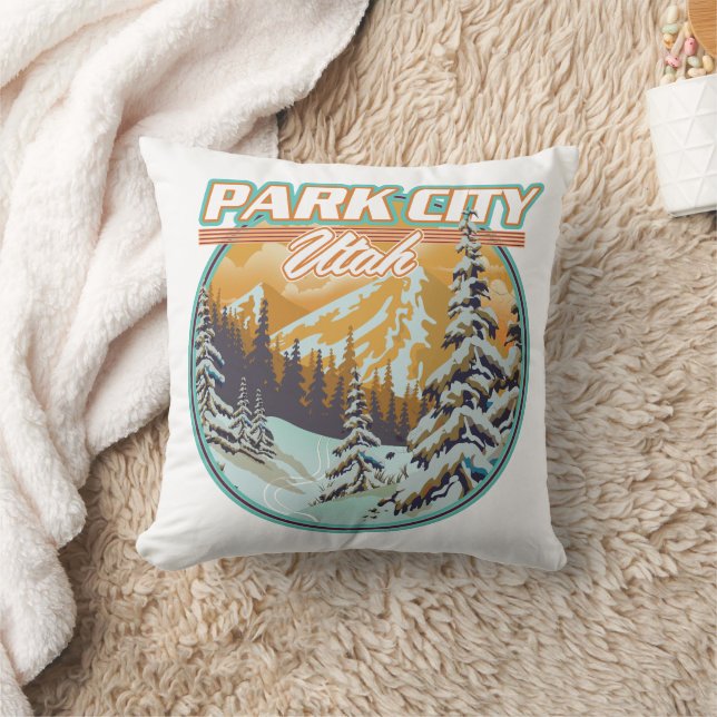 Almofada Logotipo de Viagens de Park City Utah (Cobertor)