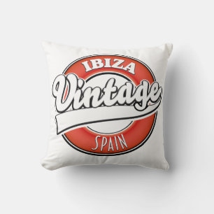 Almofada Logótipo do estilo de vintagem Ibiza espanha