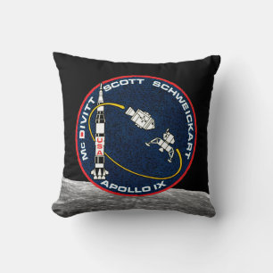 Almofada Logotipo do Patch da Missão Apollo 9 da NASA