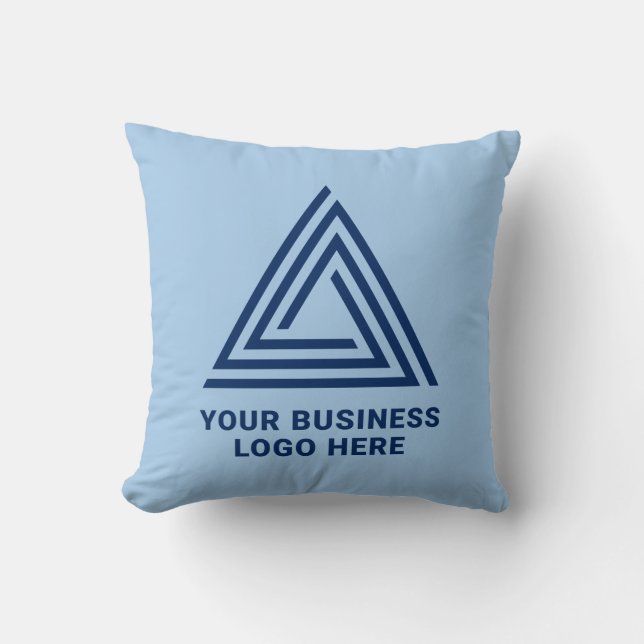 Almofada Logotipo Empresarial Azul Marinho Moderno (Frente)