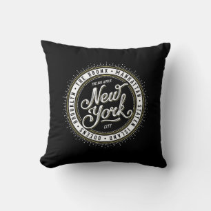 Almofada Logotipo legal de Nova Iorque preto e branco