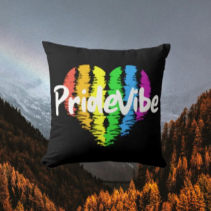 Almofada Logotipo PrideVibe Coração Arco-íris