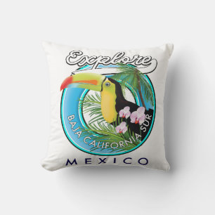 Almofada logotipo retro Baja California Sur Mexico