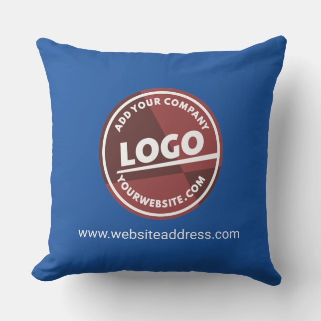 Almofada Logotipo Simples de Empresa Endereço do Site Perso (Frente)