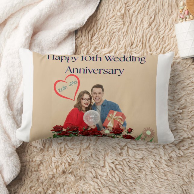 Almofada Lombar 10º Aniversário de Casamento (Cobertor)