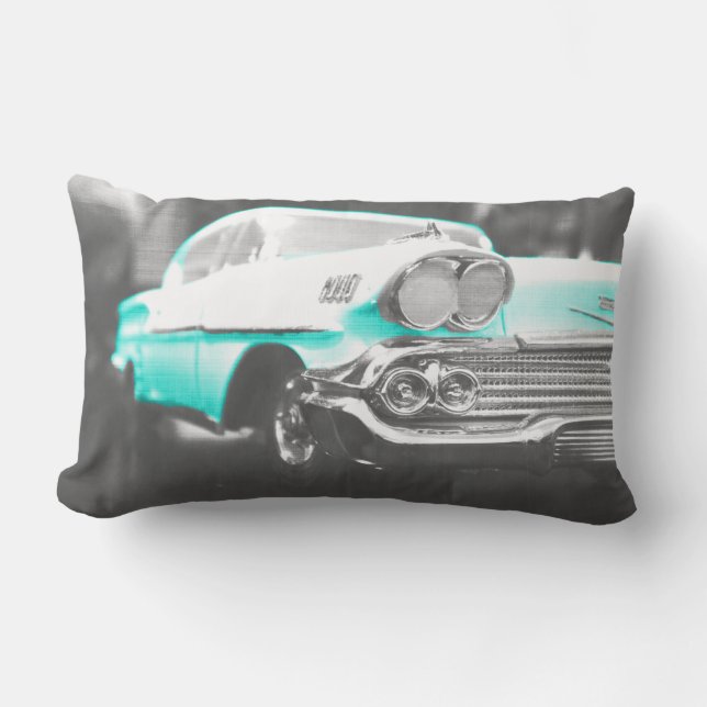 Almofada Lombar 1958 chevy impala azul brilhante (Frente)