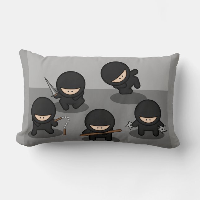 Almofada Lombar 5 Pequenos ninjas (Frente)