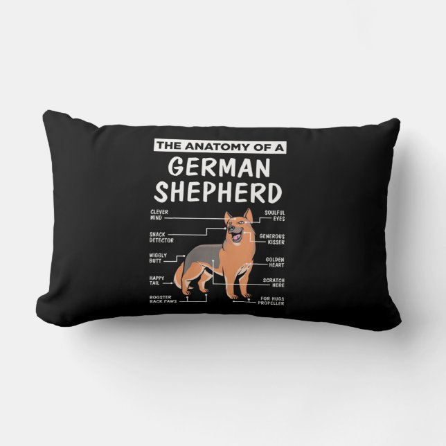 Almofada Lombar A Anatomia De Um German shepherd (Frente)