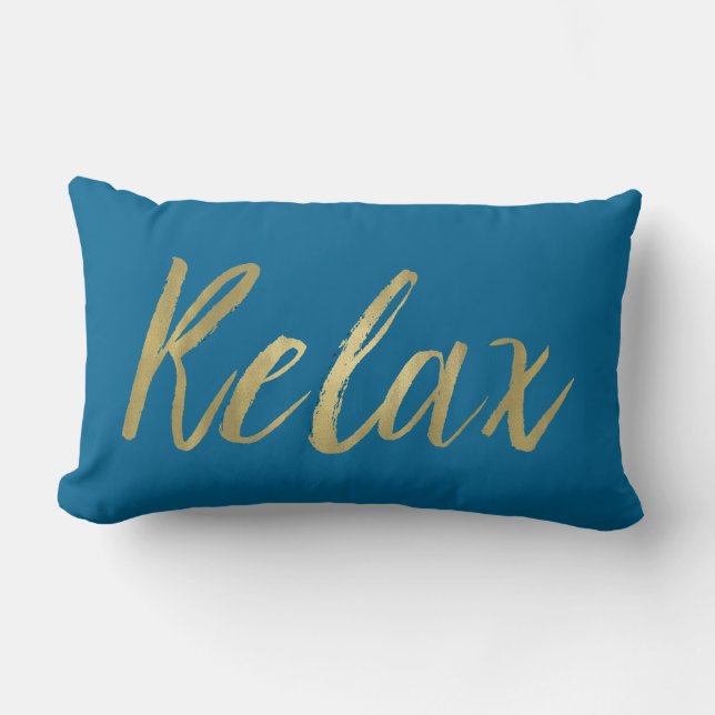 Almofada Lombar A folha Dourado relaxa (Frente)