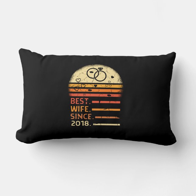 Almofada Lombar A melhor esposa desde o dia de as mães retrô vinta (Frente)