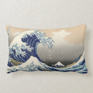 Almofada Lombar A onda do Excelente de Kanagawa Hokusai