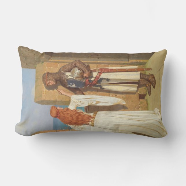 Almofada Lombar A Sombra do Cavaleiro (por Edmund Blair Leighton) (Frente)