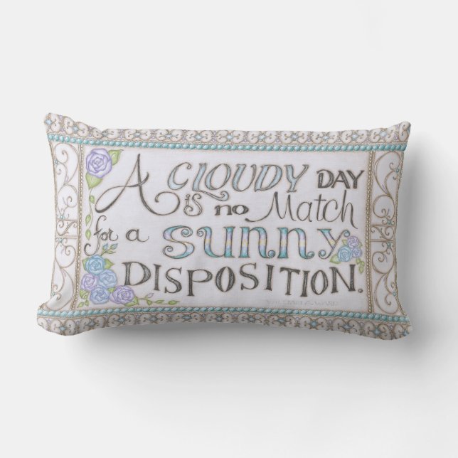 Almofada Lombar A Sunny Disposition Throw Pillow (Frente)