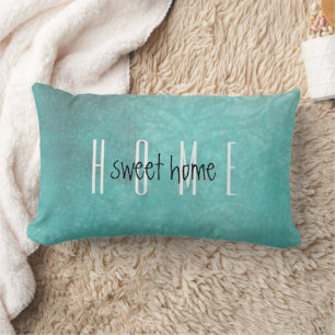 Almofada Lombar A turquesa Home doce Home Antiqued o travesseiro