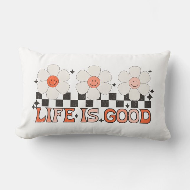 Almofada Lombar A vida é uma boa margarida (Frente)