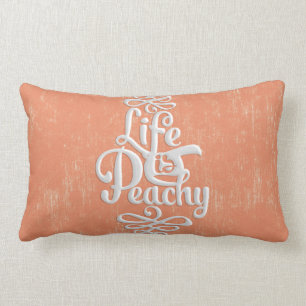 Almofada Lombar A vida engraçada é pêssego feminino Peachy e De
