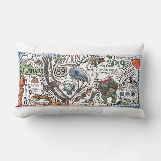 Almofada Lombar ABCs da inspiração no travesseiro lombar de Utá (Frente)