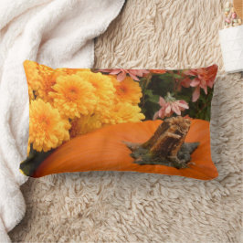 Almofada Lombar Abóbora Com Mães Amarelas E Corais