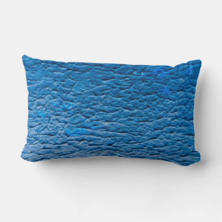 Almofada Lombar Abstract Cobalt Blue Textured Wall with Impasto Pa