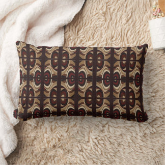 Almofada Lombar Abstract Design Browns Rust Beige Patterns