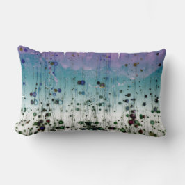Almofada Lombar Abstrato Aqua Roxo e Preto