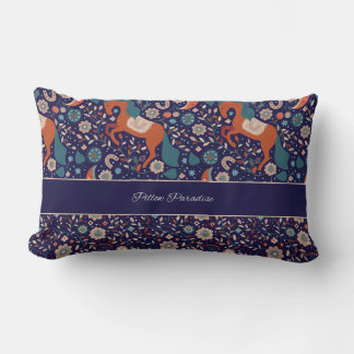 Almofada Lombar Abstrato de Cavalo de Arte Moderna com Marca de tr