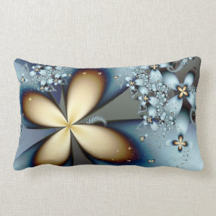 Almofada Lombar Abstrato Dourado azul
