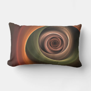 Almofada Lombar abstrato espiral 3D Cores quentes quentes Arte Fra