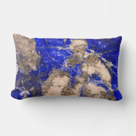 Almofada Lombar Abstrato Lapis Lazuli Blue Granite