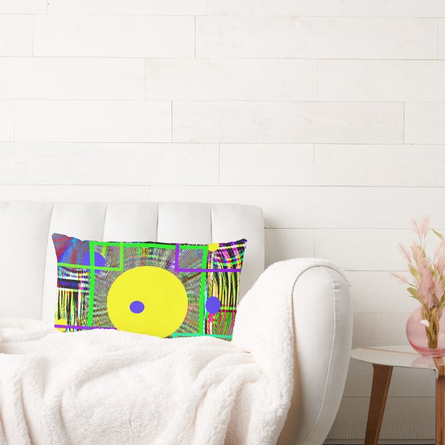 Almofada Lombar Abstrato moderno:  País Digital, arte popular (Criador carregado)
