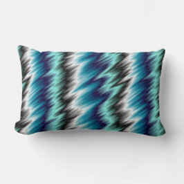 Almofada Lombar Abstrato preto e branco azul