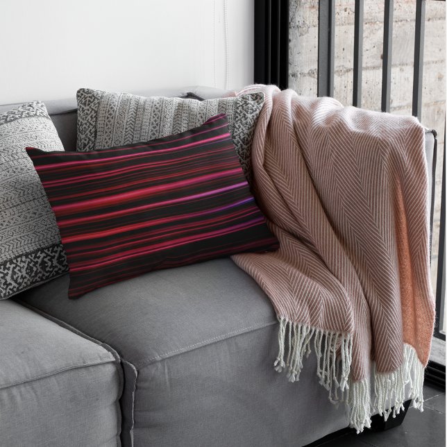 Almofada Lombar Abstrato Red Stripes (Criador carregado)