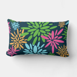 Almofada Lombar Abstrato Travesseiro decorativo de Flores Colorida