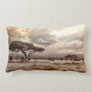 Almofada Lombar Acácia preto e branco no Savanna africano
