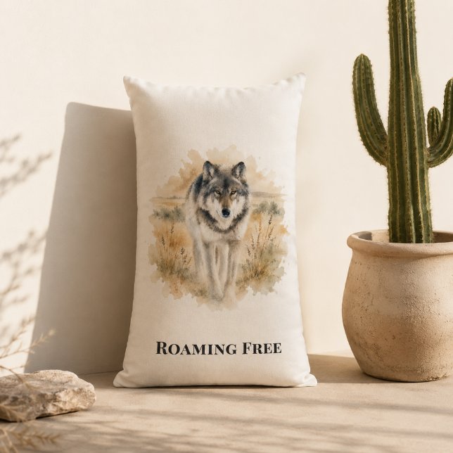 Almofada Lombar Acento da Sala Wolf Trail Southwest (Criador carregado)