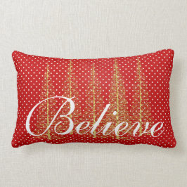 Almofada Lombar Acredite no Travesseiro decorativo Lumbar de Natal