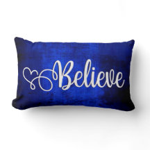 Acreditem no Brilho Azul Real - Travesseiro lombar