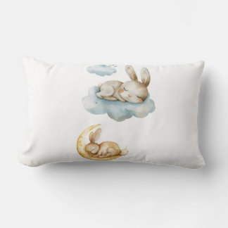 Almofada Lombar Adorable Sleeping Rabbits Cushion – Cute & Cozy Bu