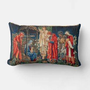 Almofada Lombar ADORAÇÃO DE MAGI Morris, Natal Burne-Jones