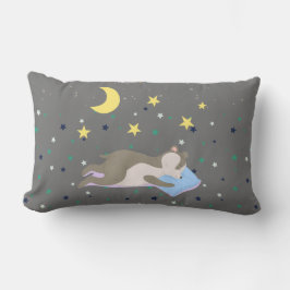 Almofada Lombar Adorável padrão cinza crianças