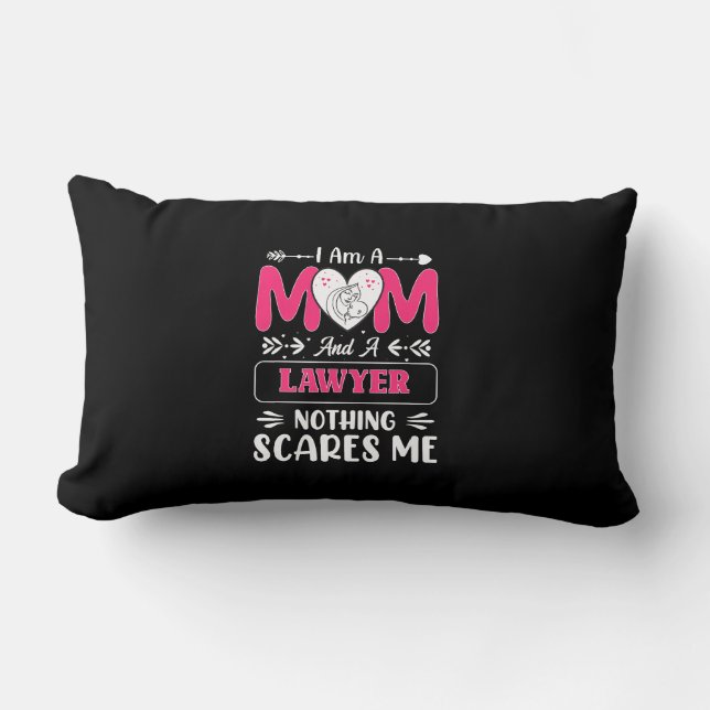 Almofada Lombar Advogado Engraçado Mãe Citação, Advogada Mãe Engra (Frente)
