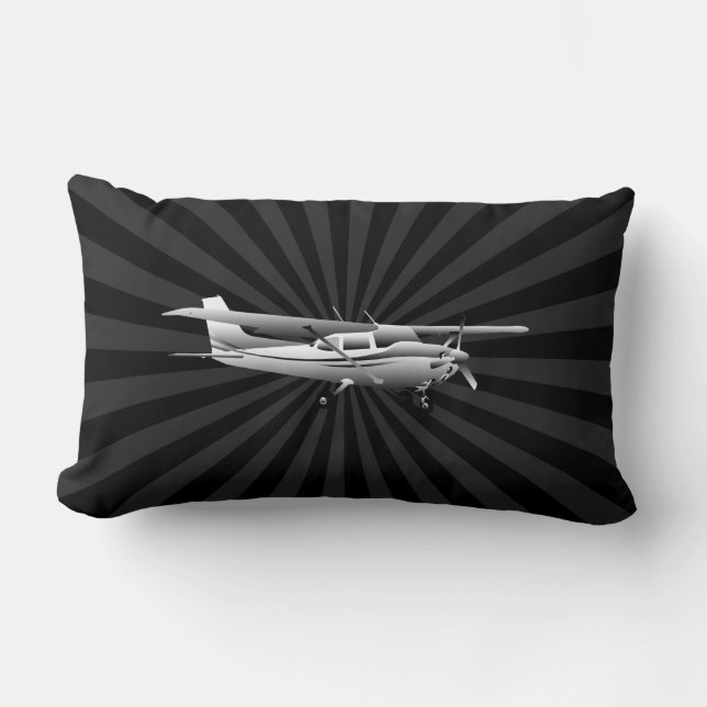 Almofada Lombar Aeronave Clássica Cessna Silhouette Sunburst (Frente)