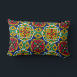 Almofada Lombar African Geometric Mosaic Ankole Style Textile Prin<br><div class="desc">Elevate your space with this vibrant African geometric mosaic textile print, inspired by the intricate traditional Ankole style. This dynamic pattern features a captivating array of repeating geometric forms, including interlocking octagons, diamonds, and squares, all adorned with smaller, detailed motifs in a rich palette of deep red, electric blue, forest...</div>