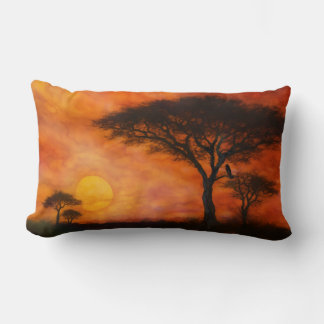 Almofada Lombar African Serengheti Sunset - Alcohol ink art