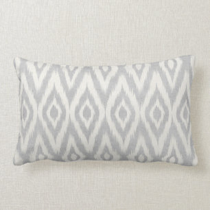 Almofada Lombar Aguarela Pastel asteca cinzenta Ikat brandamente
